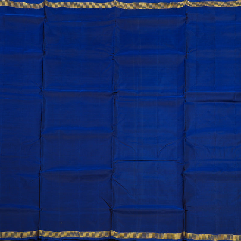 Hayagrivas Handloom Midnight Blue Kanjivaram Ten Yards Silk Saree KBE992I6-1