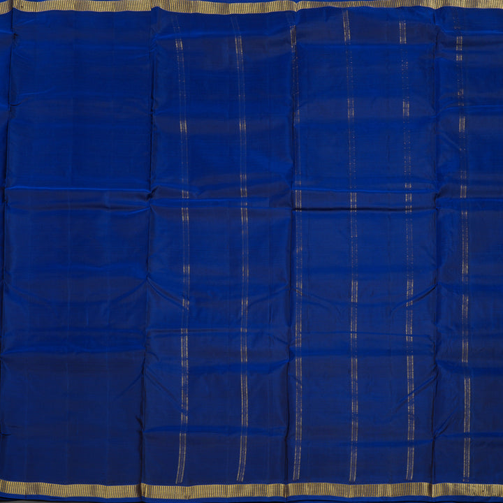Hayagrivas Handloom Midnight Blue Kanjivaram Ten Yards Silk Saree KBE992I6-1