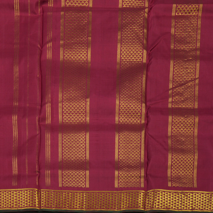 Hayagrivas Handloom Maroon Kanjivaram Ten Yards Silk Saree with Manthalir Selvedge KBE995I10-1