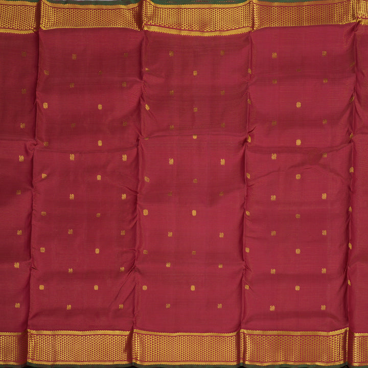 Hayagrivas Handloom Maroon Kanjivaram Ten Yards Silk Saree KBE995I11-1