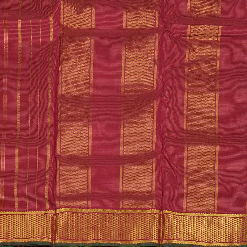 Hayagrivas Handloom Maroon Kanjivaram Ten Yards Silk Saree KBE995I11-1