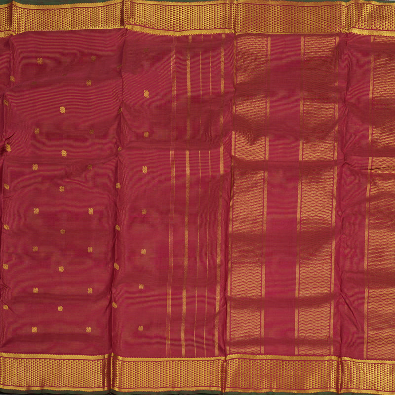 Hayagrivas Handloom Maroon Kanjivaram Ten Yards Silk Saree KBE995I11-1
