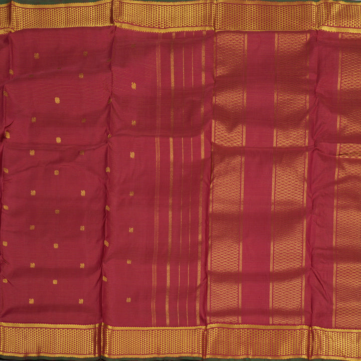 Hayagrivas Handloom Maroon Kanjivaram Ten Yards Silk Saree KBE995I11-1