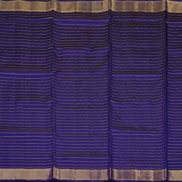 Hayagrivas Handloom Royal Blue Kanjivaram Ten Yards Silk Saree KBE997I8-1