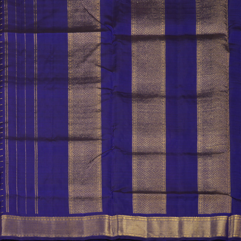 Hayagrivas Handloom Royal Blue Kanjivaram Ten Yards Silk Saree KBE997I8-1