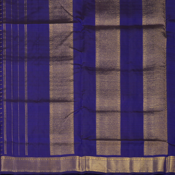 Hayagrivas Handloom Royal Blue Kanjivaram Ten Yards Silk Saree KBE997I8-1