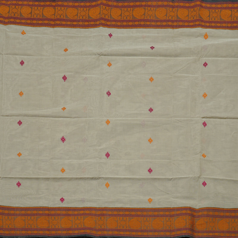 Hayagrivas Handloom Pure Cotton Saree in Soothing Beige KBE99D1-3