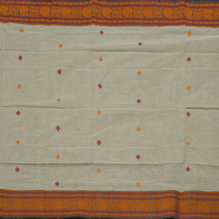 Hayagrivas Handloom Pure Cotton Saree in Soothing Beige KBE99D1-3