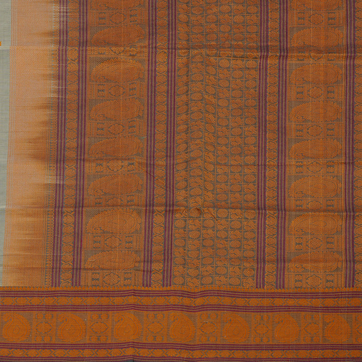 Hayagrivas Handloom Pure Cotton Saree in Soothing Beige KBE99D1-3