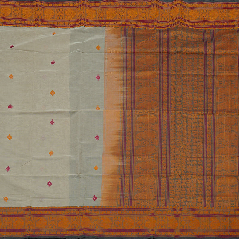 Hayagrivas Handloom Pure Cotton Saree in Soothing Beige KBE99D1-3