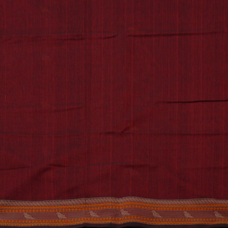Hayagrivas Handloom Pure Cotton Saree in Wine Maroon KBE99D10-3