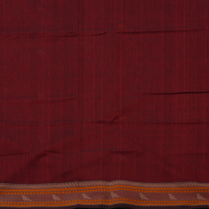 Hayagrivas Handloom Pure Cotton Saree in Wine Maroon KBE99D10-3