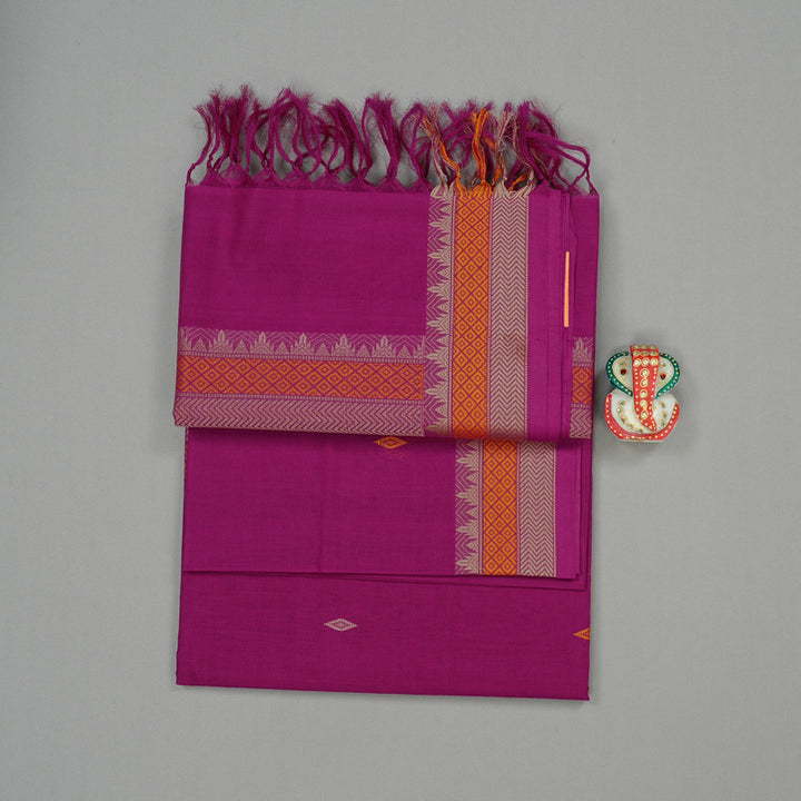 Hayagrivas Handloom Pure Cotton Saree in Enchanting Purple KBE99D14-1