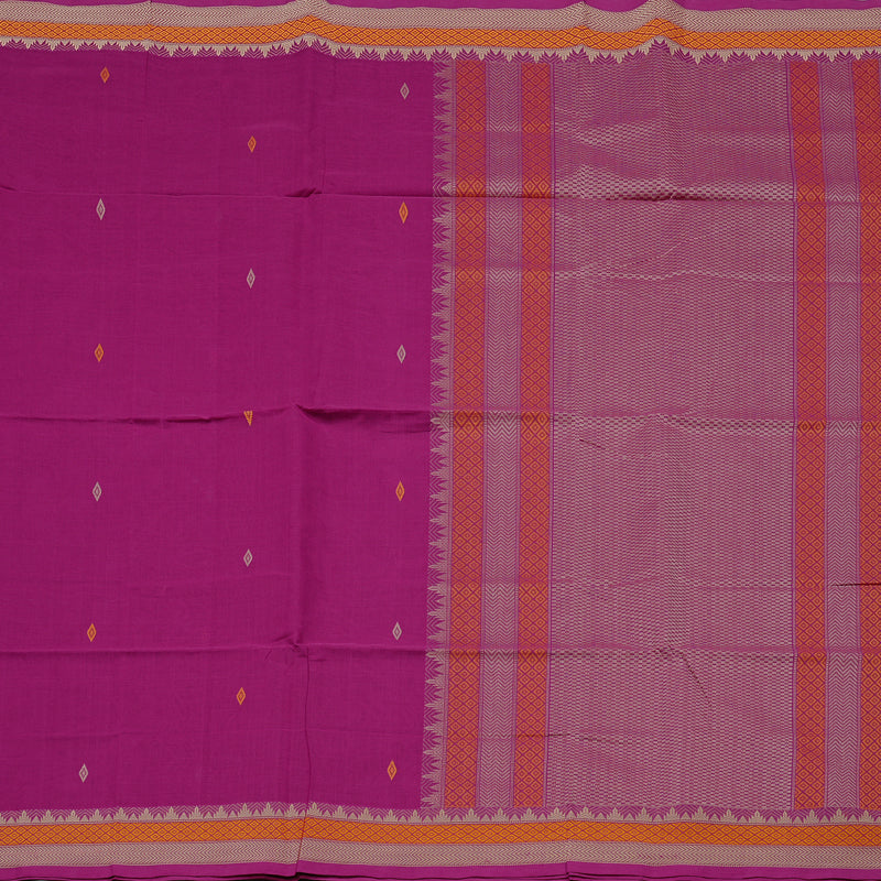 Hayagrivas Handloom Pure Cotton Saree in Enchanting Purple KBE99D14-1