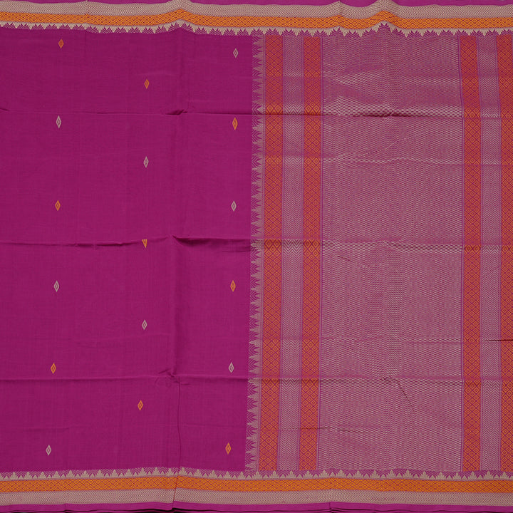 Hayagrivas Handloom Pure Cotton Saree in Enchanting Purple KBE99D14-1