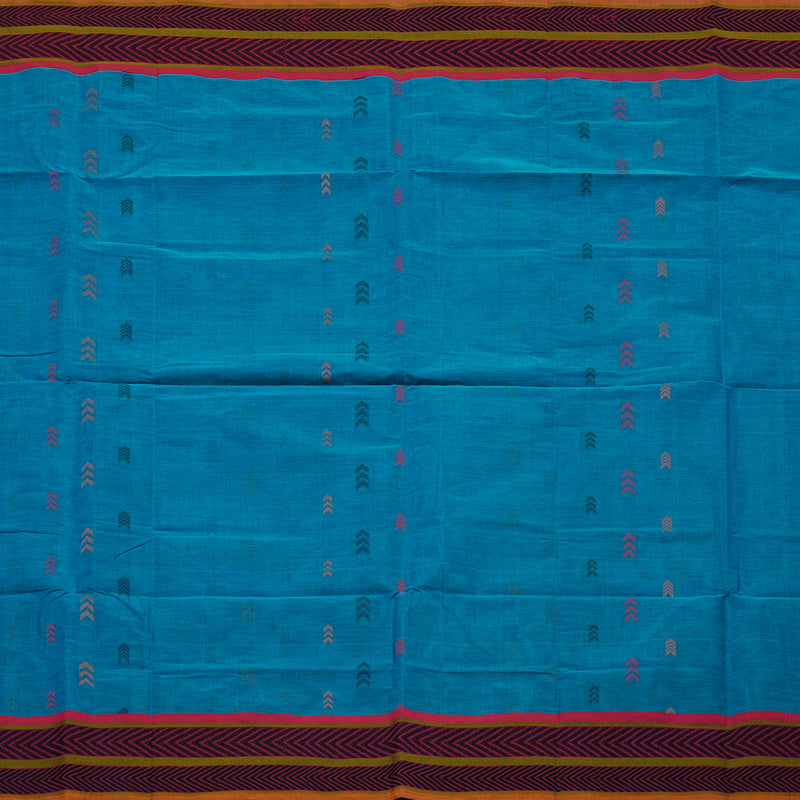 Hayagrivas Handloom Pure Cotton Saree in Radiant Sky Blue KBE99D2-4