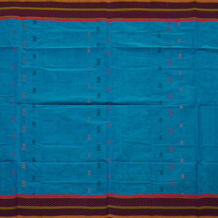 Hayagrivas Handloom Pure Cotton Saree in Radiant Sky Blue KBE99D2-4