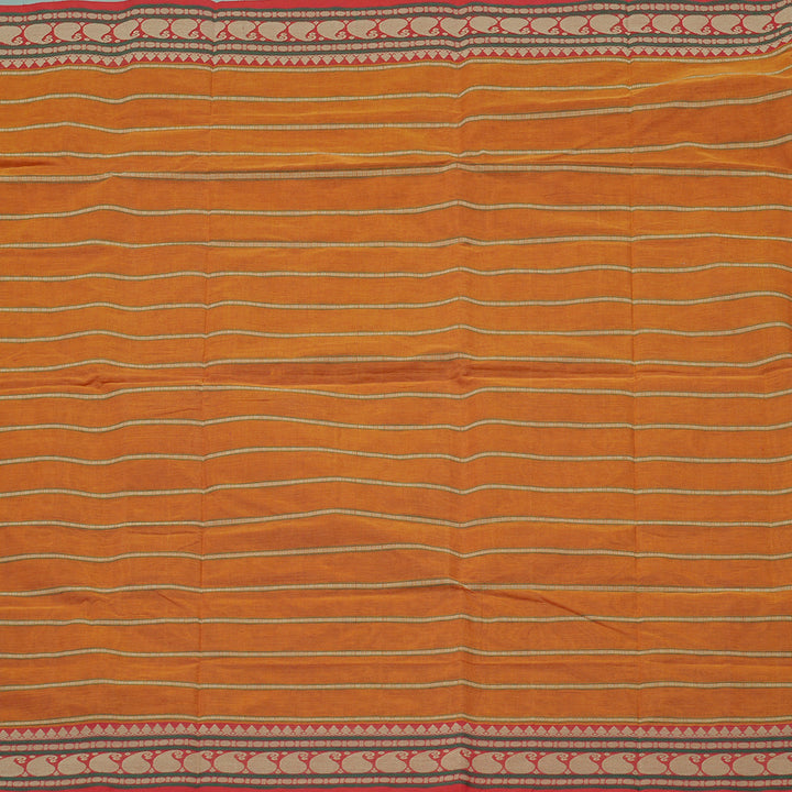 Hayagrivas Handloom Pure Cotton Saree in Luxe Honey Mustard KBE99D5-3