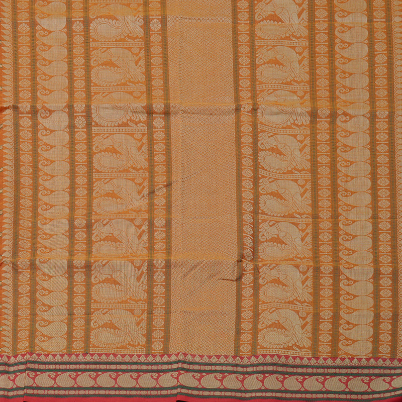 Hayagrivas Handloom Pure Cotton Saree in Luxe Honey Mustard KBE99D5-3