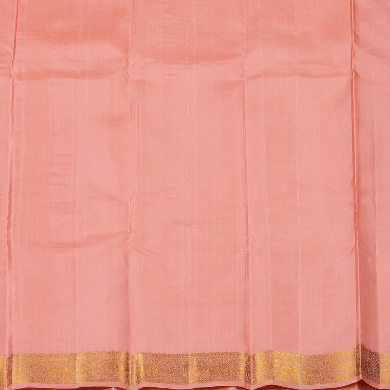 Hayagrivas Peach Pink Handloom Kanjivaram Silk Saree KBE9D1-7
