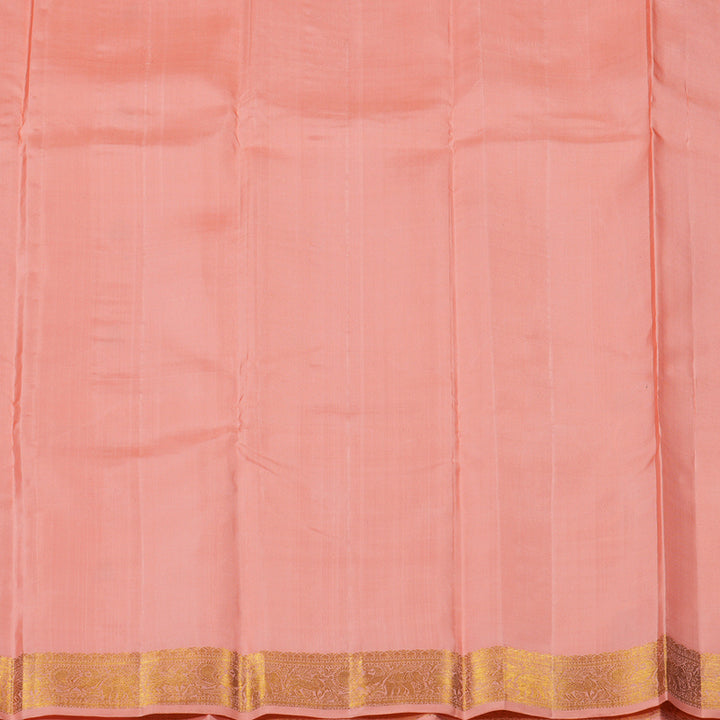 Hayagrivas Peach Pink Handloom Kanjivaram Silk Saree KBE9D1-7