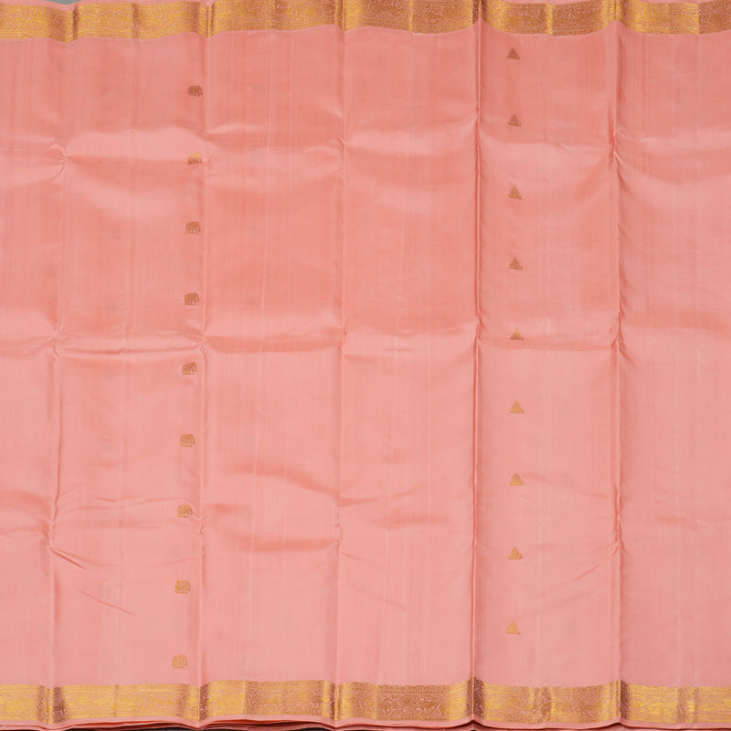 Hayagrivas Peach Pink Handloom Kanjivaram Silk Saree KBE9D1-7