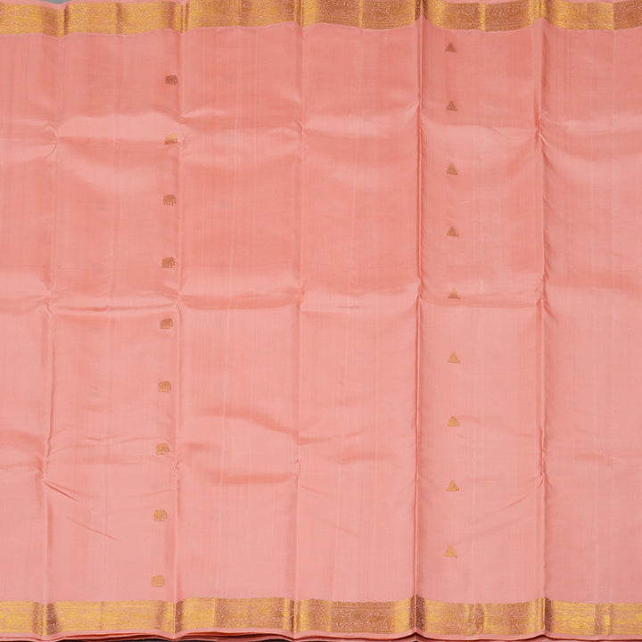 Hayagrivas Peach Pink Handloom Kanjivaram Silk Saree KBE9D1-7