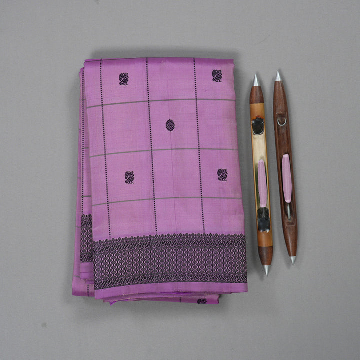 Hayagrivas Handloom Pure Kanjivaram Silk Saree in Stunning Lavender KBE9D2-4
