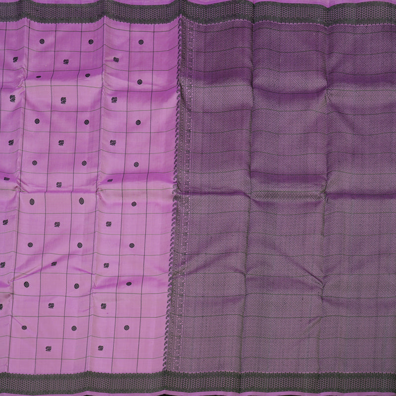 Hayagrivas Handloom Pure Kanjivaram Silk Saree in Stunning Lavender KBE9D2-4