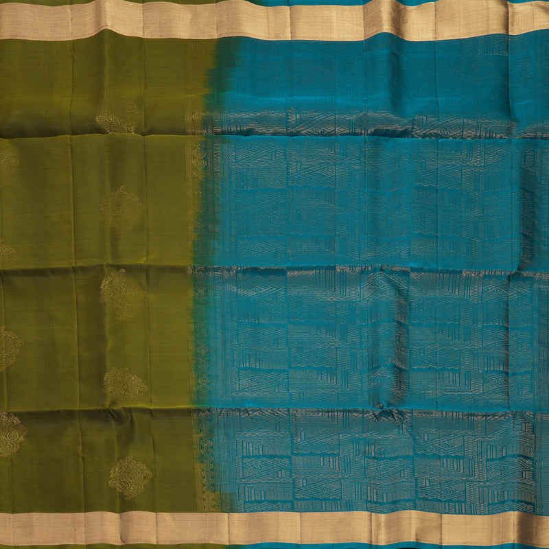 Hayagrivas Mehandi Green Handloom Soft Silk Saree KBF1000I1-19