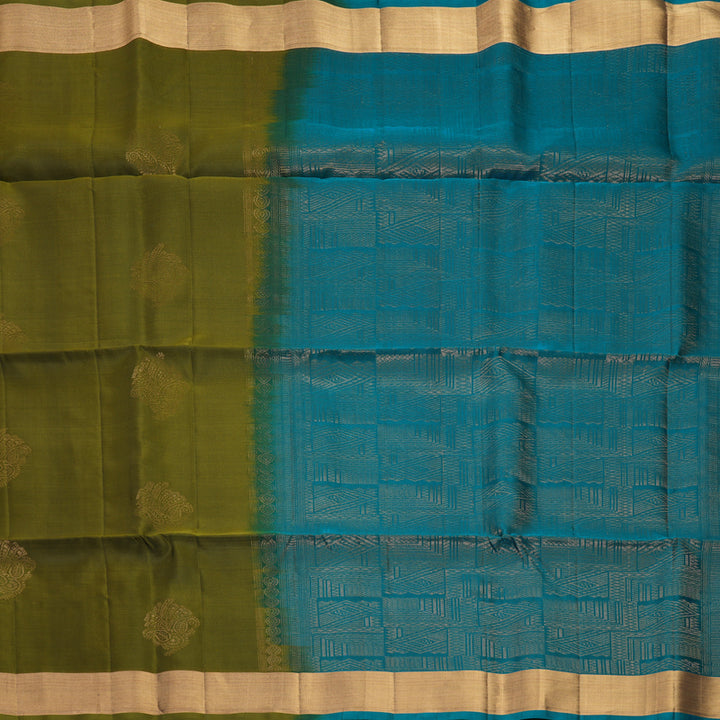 Hayagrivas Mehandi Green Handloom Soft Silk Saree KBF1000I1-19