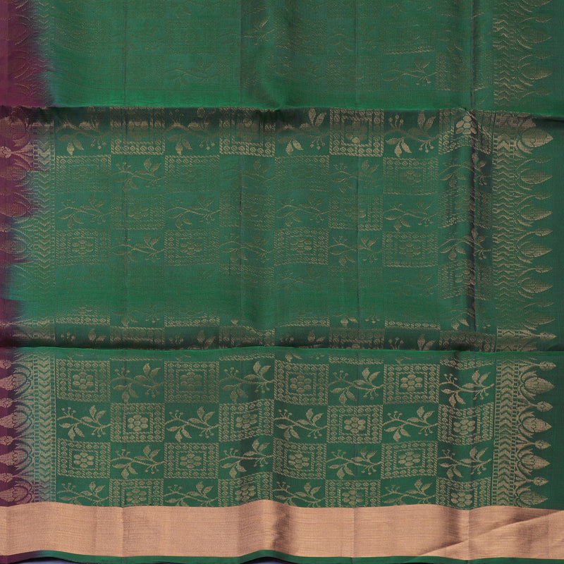 Hayagrivas Deep Plum Handloom Soft Silk Saree KBF1000I1-3