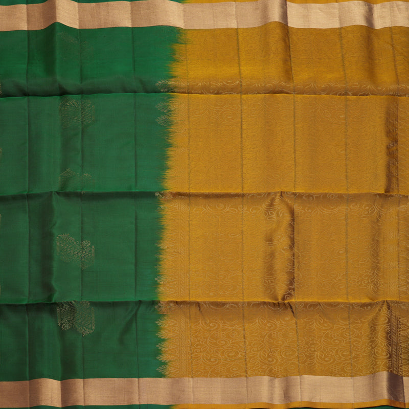 Hayagrivas Bottle Green Handloom Soft Silk Saree KBF1000I1-31