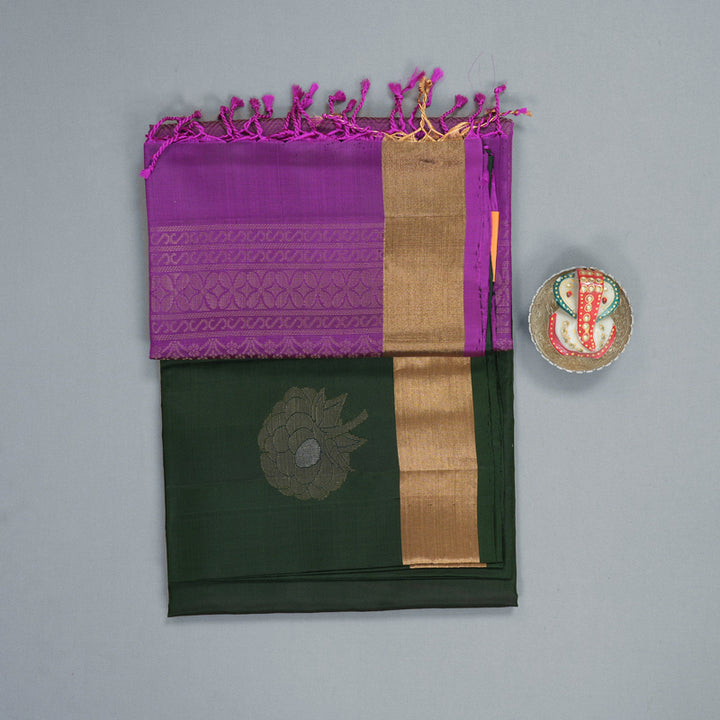 Hayagrivas Karum Pachai Handloom Soft Silk Saree KBF1000I1-48