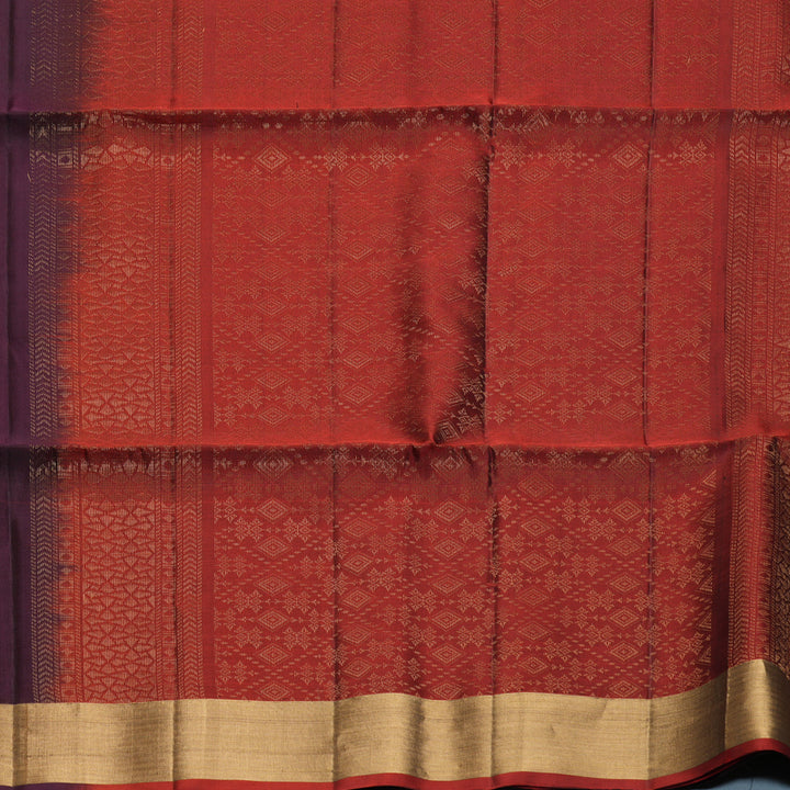 Hayagrivas Deep Jamun Handloom Soft Silk Saree KBF1000I1-5