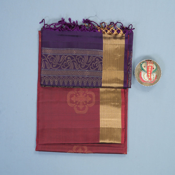 Hayagrivas Red Handloom Soft Silk Saree KBF1000I1-50