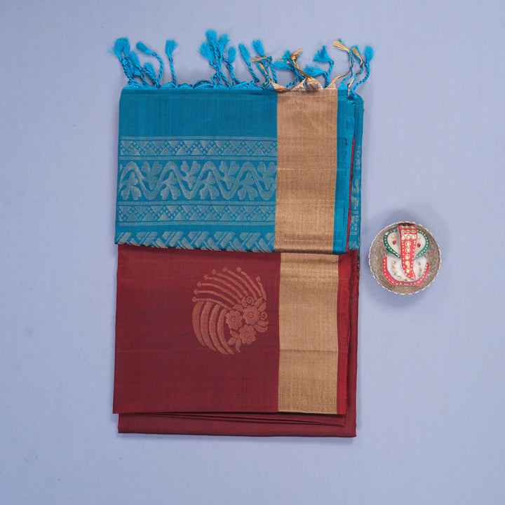 Hayagrivas Maroon Handloom Soft Silk Saree KBF1000I1-60