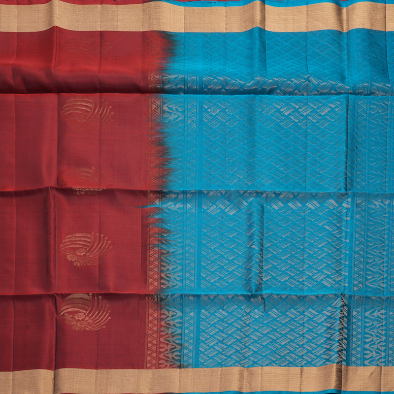 Hayagrivas Maroon Handloom Soft Silk Saree KBF1000I1-60