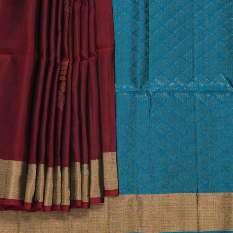 Hayagrivas Maroon Handloom Soft Silk Saree KBF1000I1-60