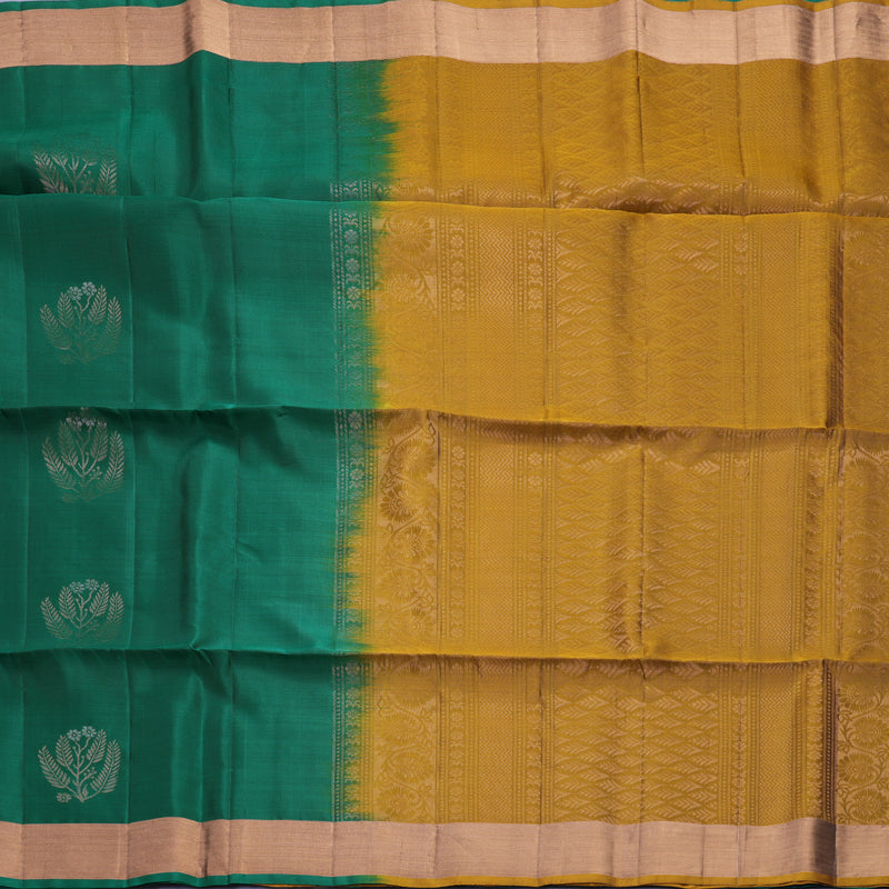 Hayagrivas Dark Green Handloom Soft Silk Saree KBF1000I1-68