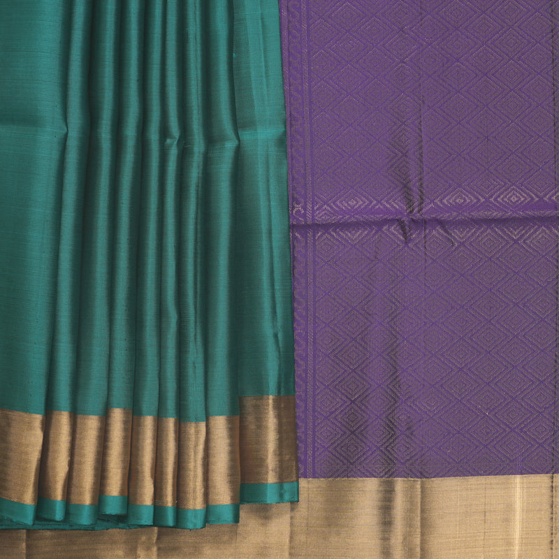 Hayagrivas Teal Green Handloom Soft Silk Saree KBF1000I1-69