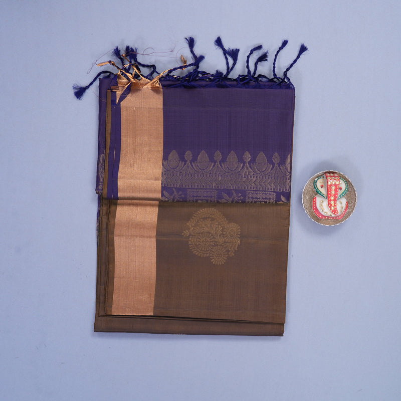 Hayagrivas Brown Handloom Soft Silk Saree KBF1000I1-71