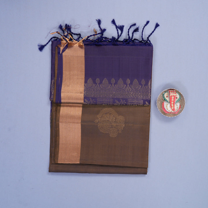 Hayagrivas Brown Handloom Soft Silk Saree KBF1000I1-71