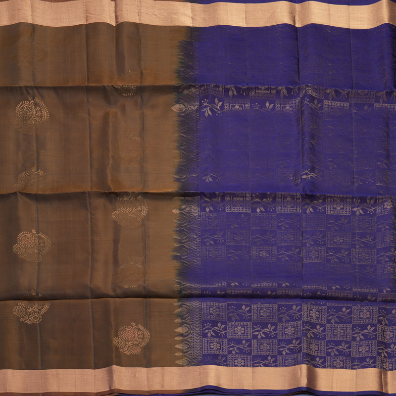Hayagrivas Brown Handloom Soft Silk Saree KBF1000I1-71
