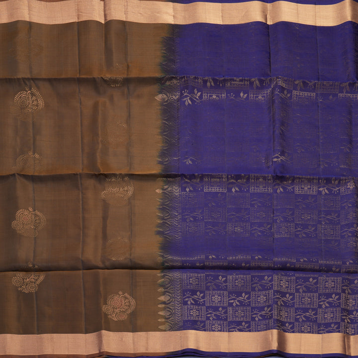 Hayagrivas Brown Handloom Soft Silk Saree KBF1000I1-71