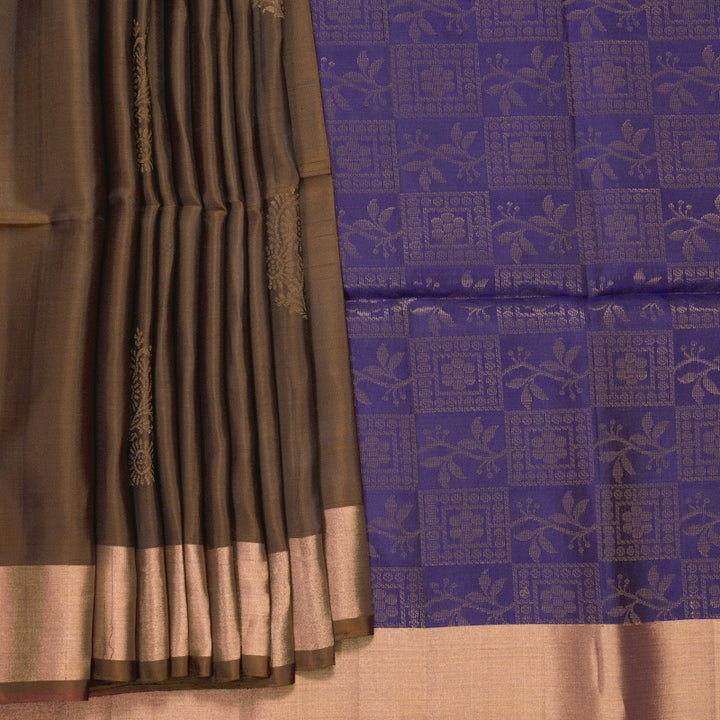 Hayagrivas Brown Handloom Soft Silk Saree KBF1000I1-71