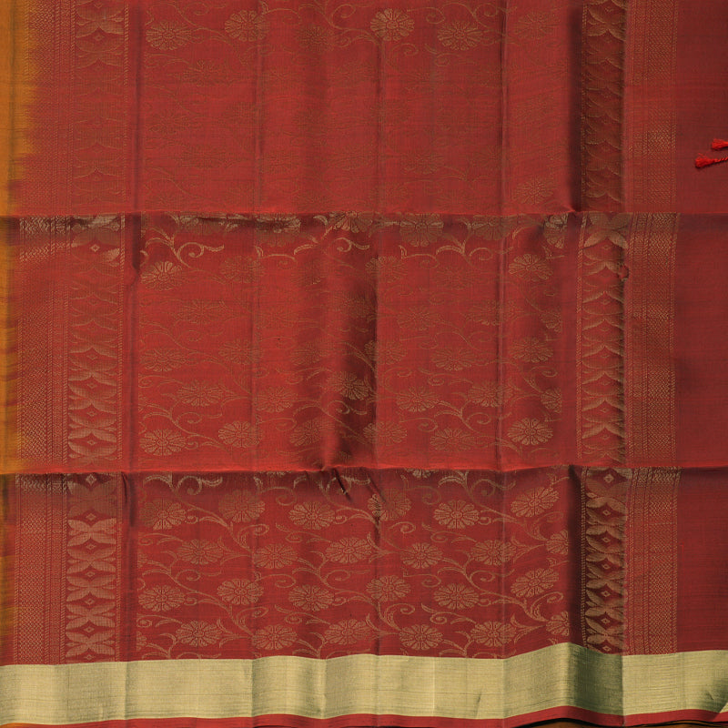 Hayagrivas Rust Orange Handloom Soft Silk Saree KBF1000I1-85