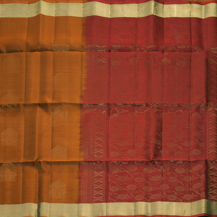 Hayagrivas Rust Orange Handloom Soft Silk Saree KBF1000I1-85