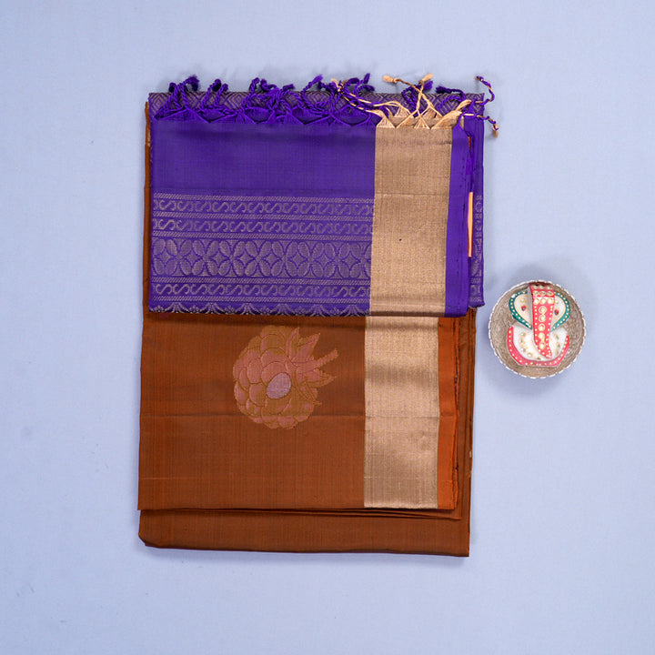 Hayagrivas Rust Orange Handloom Soft Silk Saree KBF1000I1-93