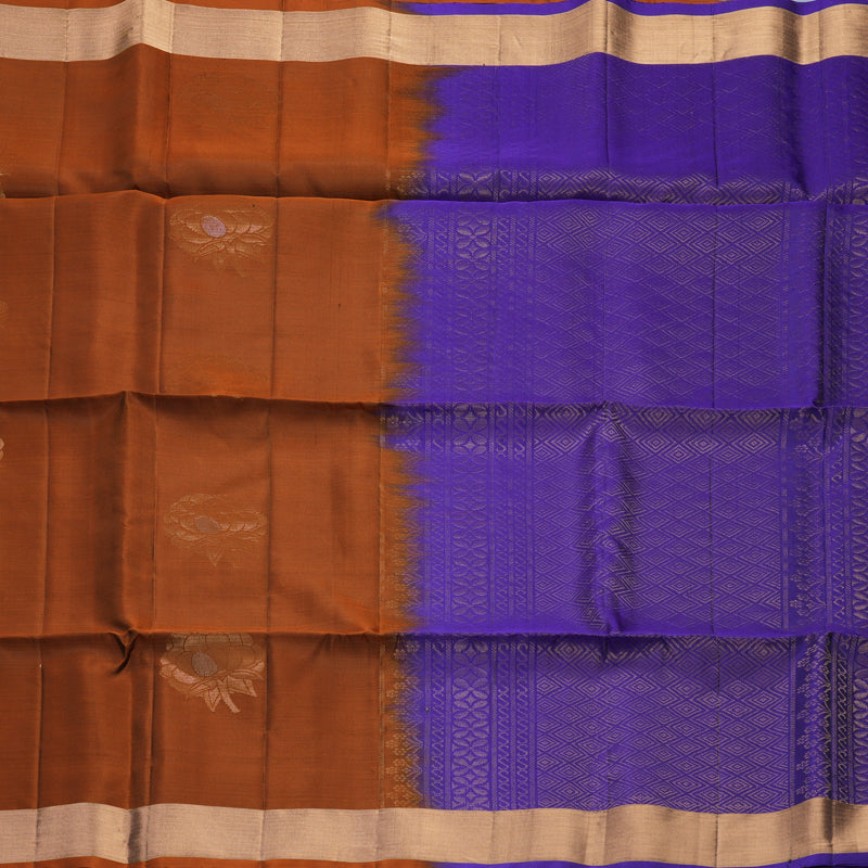 Hayagrivas Rust Orange Handloom Soft Silk Saree KBF1000I1-93